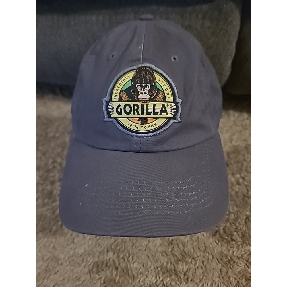 Gorilla Incredibly Strong 100% Tough Hat Gray Hook Loop Trucker Cap